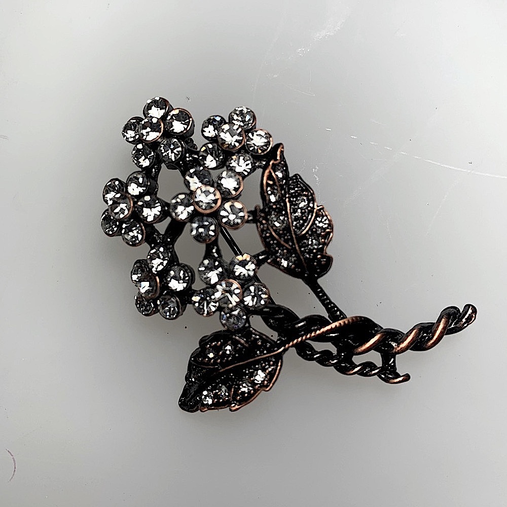 Crystal Flower Bouquet Brooch
